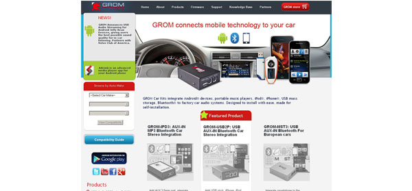 GROM Audio web site