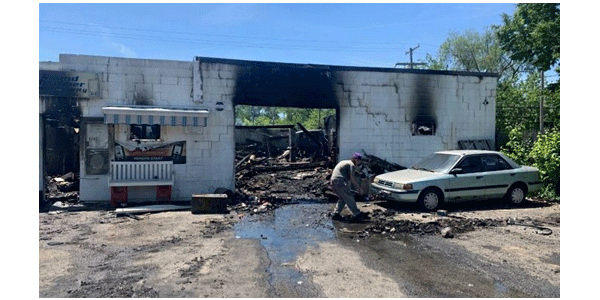Sound Chamber, Columbus OH burnt looting
