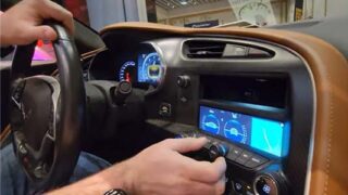 JVC Kenwood new Direct Replacement screen plus chassis plus Maestro kits in a Corvette.
