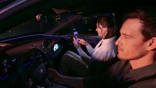 Audi launches in-car gaming for passengers while the car is in motion.